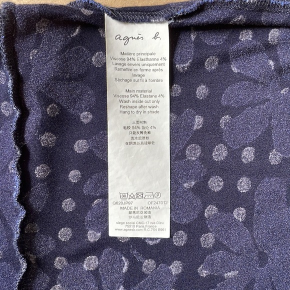 Vintage Agnes B. dress in a stretchy fabric - Picture 6 of 6